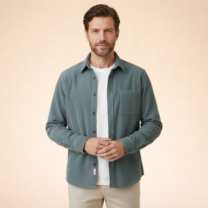 Camicia Uomo Elegante Tessuto Morbido Vestibilità Comoda - Vesarelli