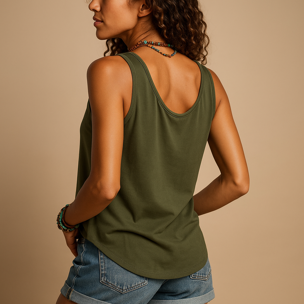 Top senza maniche arioso con scollo a V per donna | Yara 1