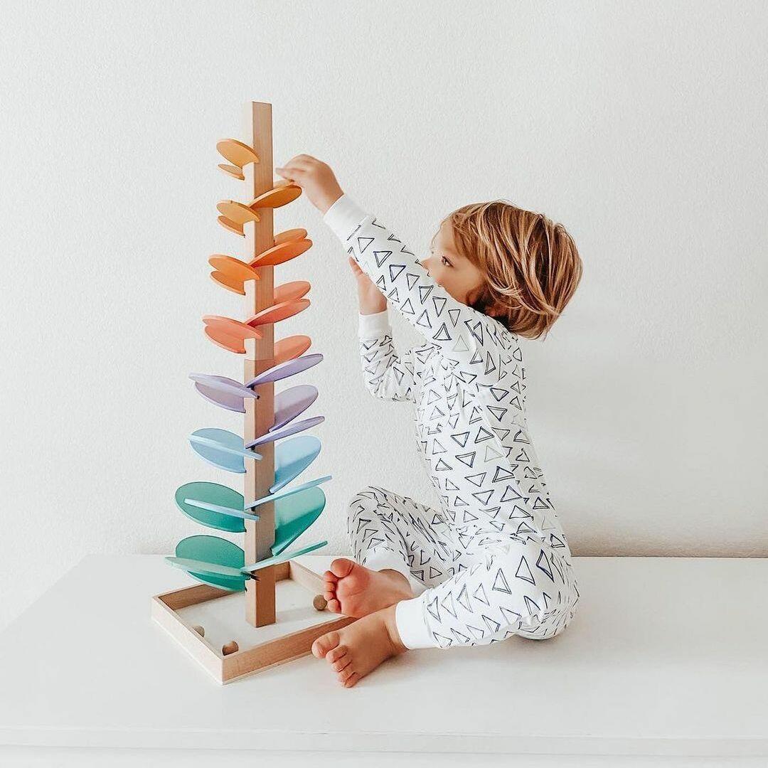 Giocattolo Bambino Torre di Biglie Legno Creativo Educativo - Vesarelli