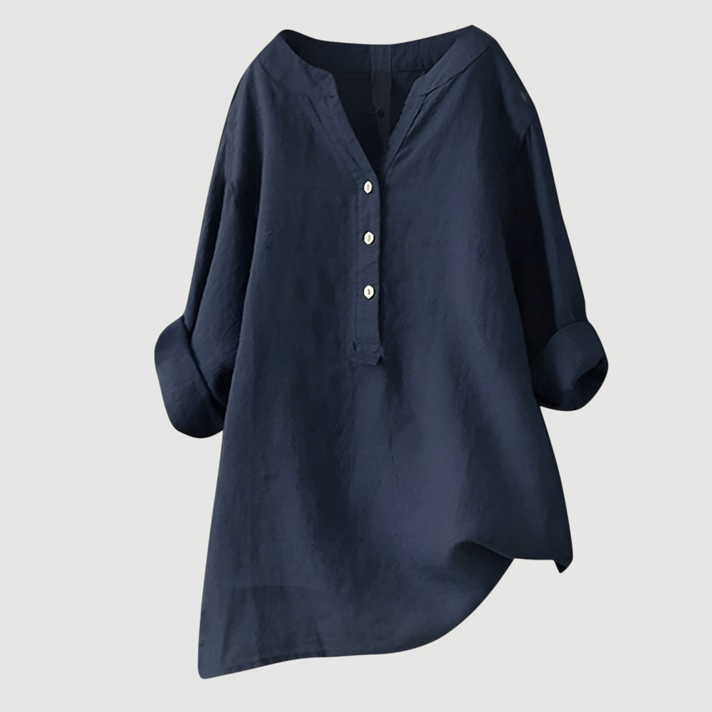 Tunica Rilassata con Bottoni per Donne - Stile Elegante e Versatile 1