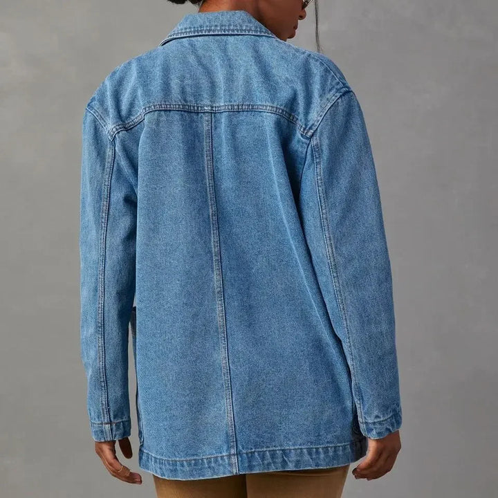 Blazer Donna in Denim Taglio Classico