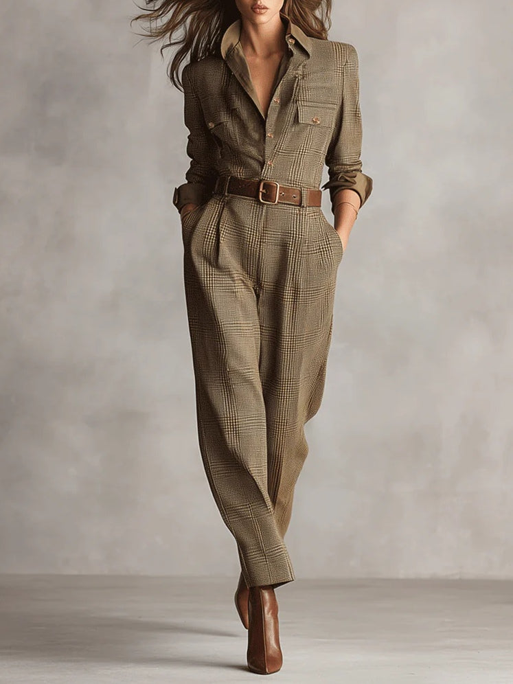 Tuta Donna Utility in Tweed Fantasia Raffinata - Vesarelli