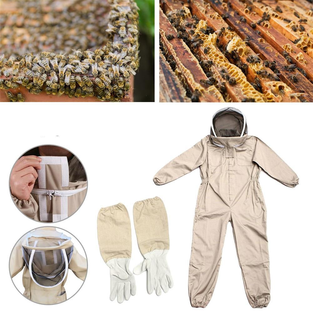 Tuta professionale per apicoltori con ventilazione e guanti protettivi – Tuta di sicurezza resistente per apicoltori e lavori in apiario all'aperto 1