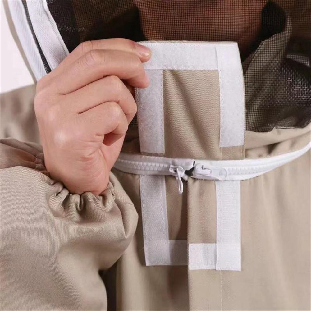 Tuta professionale per apicoltori con ventilazione e guanti protettivi – Tuta di sicurezza resistente per apicoltori e lavori in apiario all'aperto 3