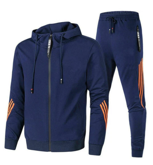 Tuta Uomo con Cappuccio e Zip Vestibilità Comfort Sportiva - Vesarelli