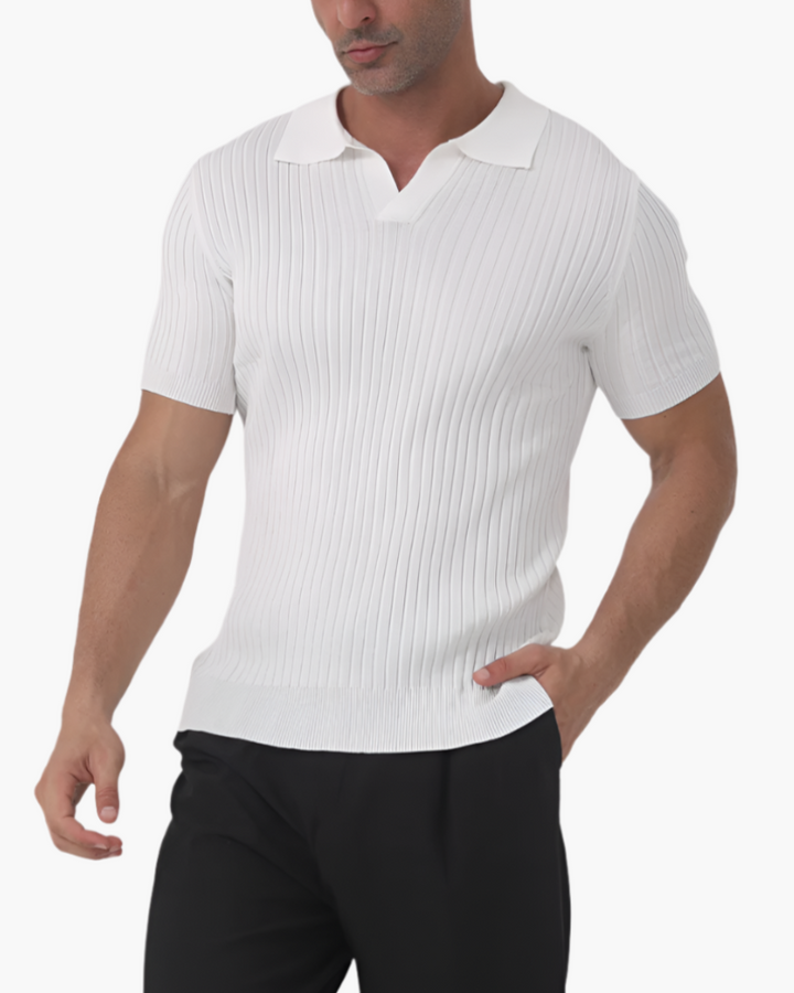 Polo Uomo Cotone Coste Vestibilità Comfort Essenziale - Vesarelli