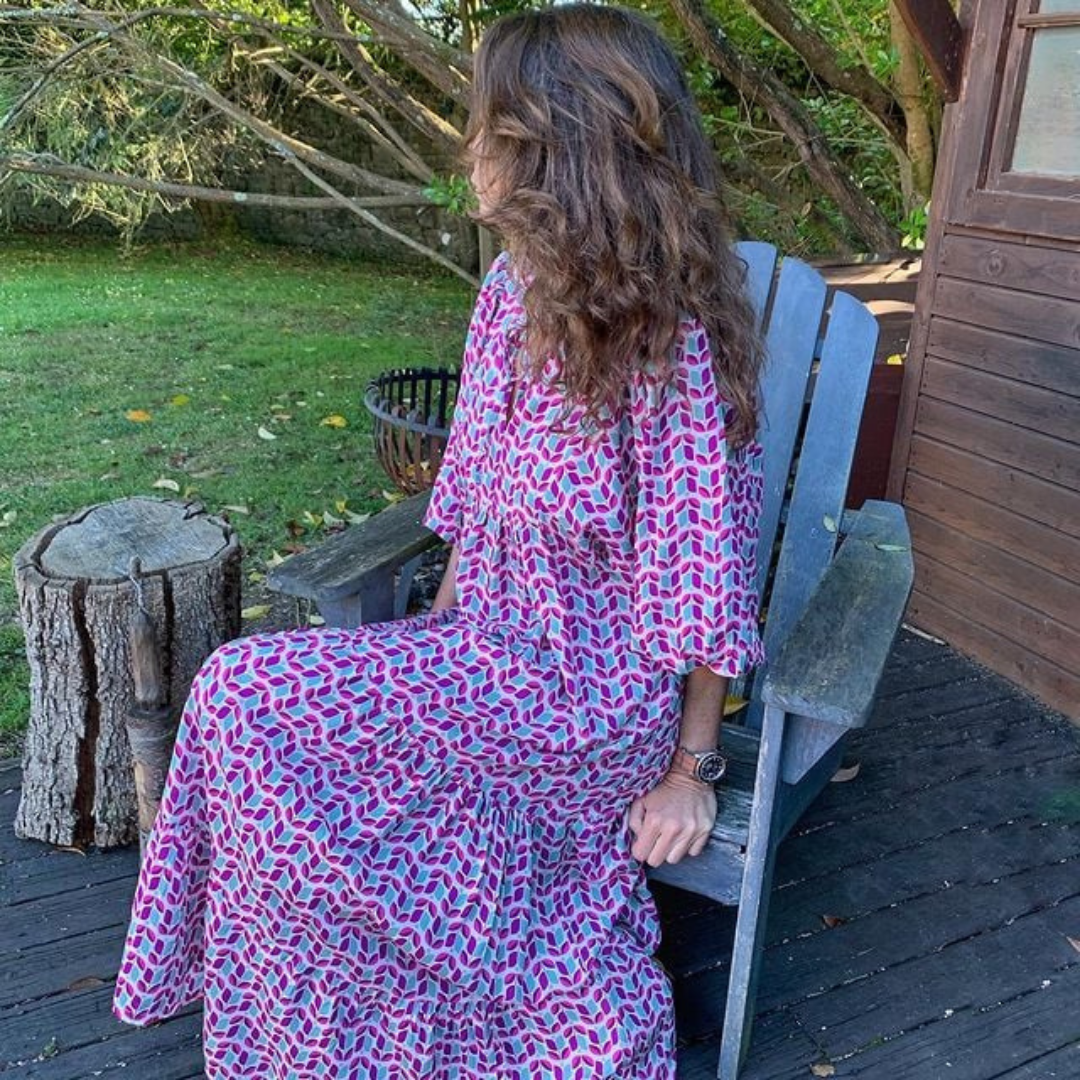 Abito Maxi Donna Floreale Stile Boho