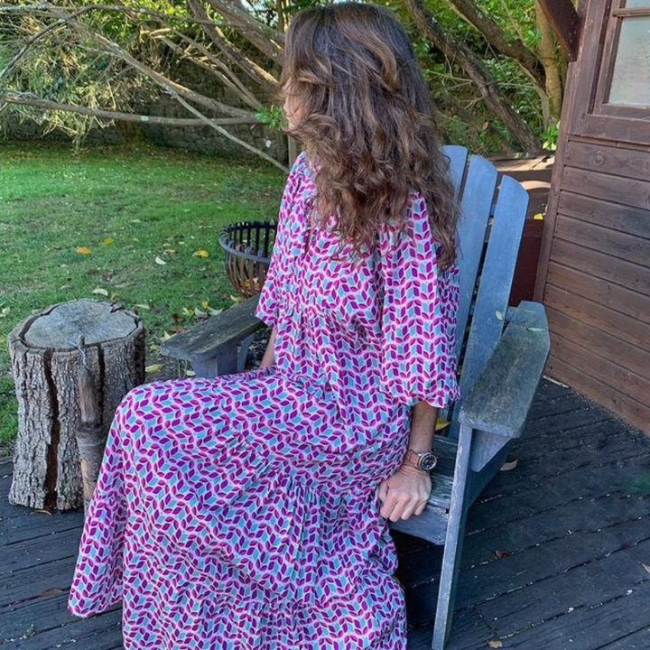 Abito Maxi Donna Floreale Stile Boho