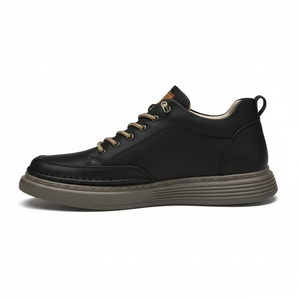 Sneakers Uomo con Rialzo Nascosto Design Minimalista Moderno