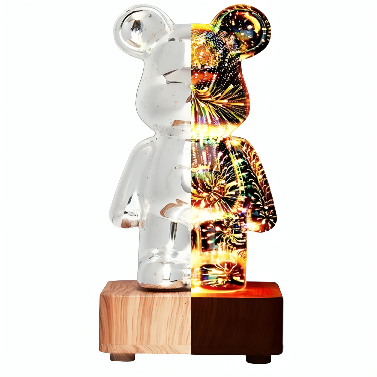 Lampada 3D Orso GlowBear Effetto Fuochi dArtificio Luminoso - Vesarelli