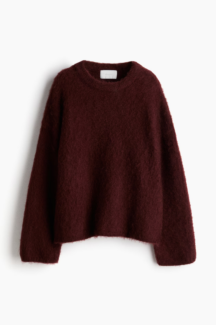 Maglione Donna Oversize in Misto Mohair Ampio