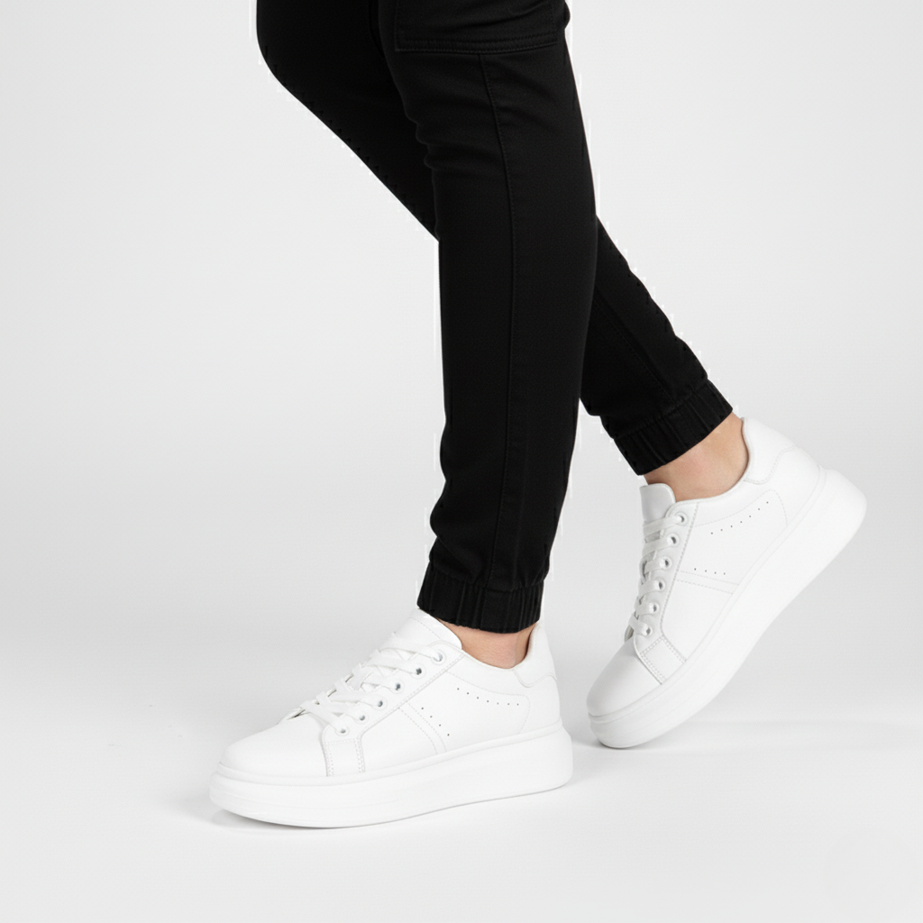 Sneakers Uomo con Rialzo Interno Design Pulito Comfort