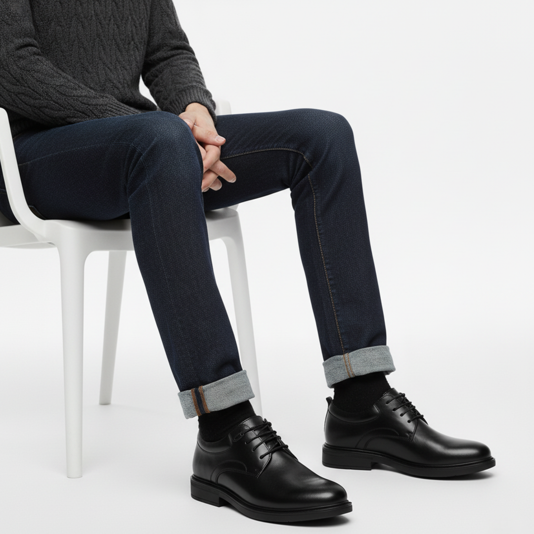 Scarpa Uomo con Rialzo Interno Classica Elegante