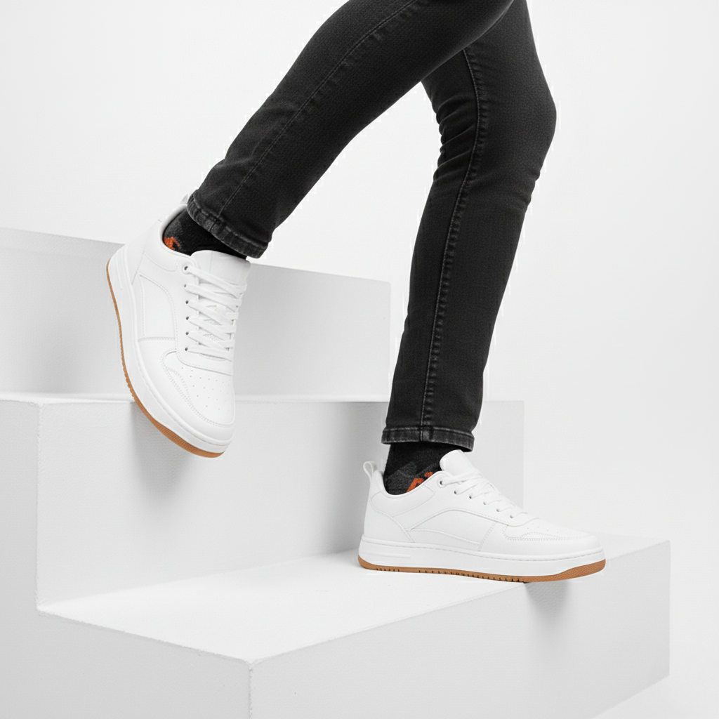 Sneakers Uomo con Rialzo Interno e Suola Robusta Comfort