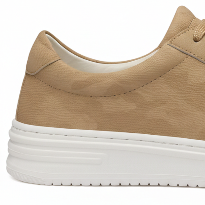 Sneakers Uomo con Rialzo Interno e Texture Morbida Comfort