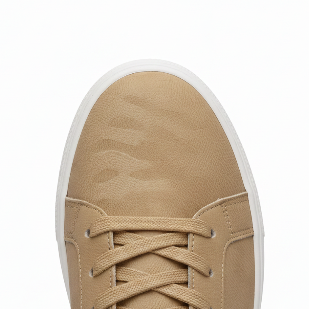 Sneakers Uomo con Rialzo Interno e Texture Morbida Comfort