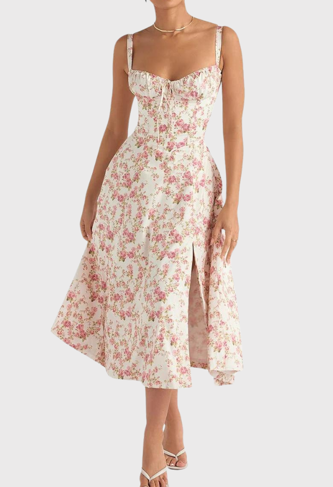 Abito Midi Donna Corsetto Comodo Estivo - Vesarelli