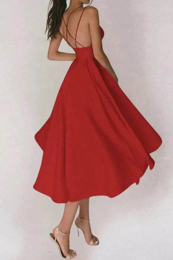 Abito Midi Donna Raffinato Elegante Taglio Dritto