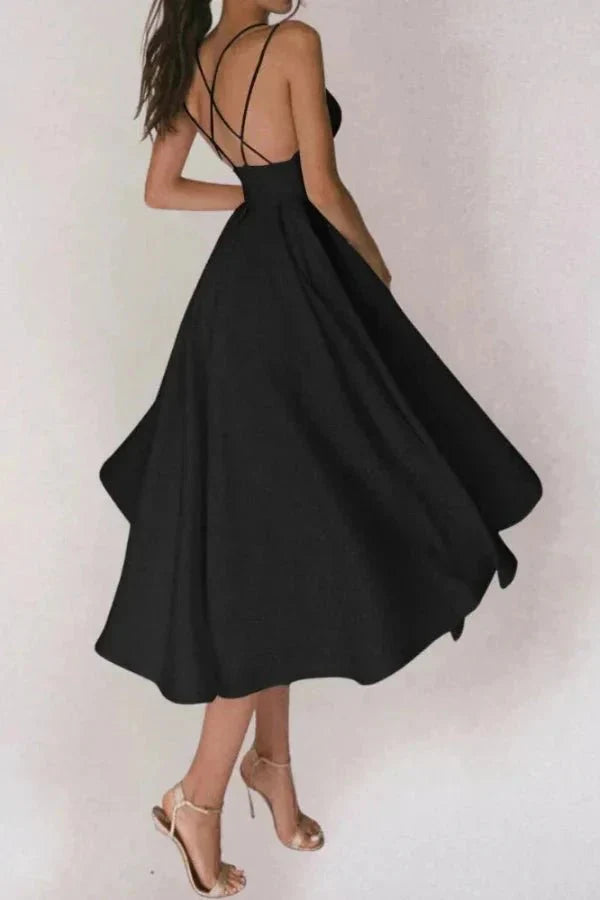 Abito Midi Donna Raffinato Elegante Taglio Dritto