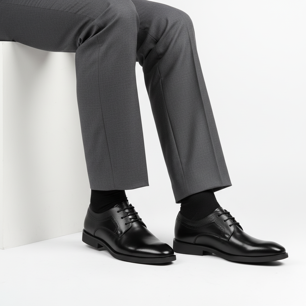 Scarpa Uomo Rialzante Stile Classico Vestibilità Naturale