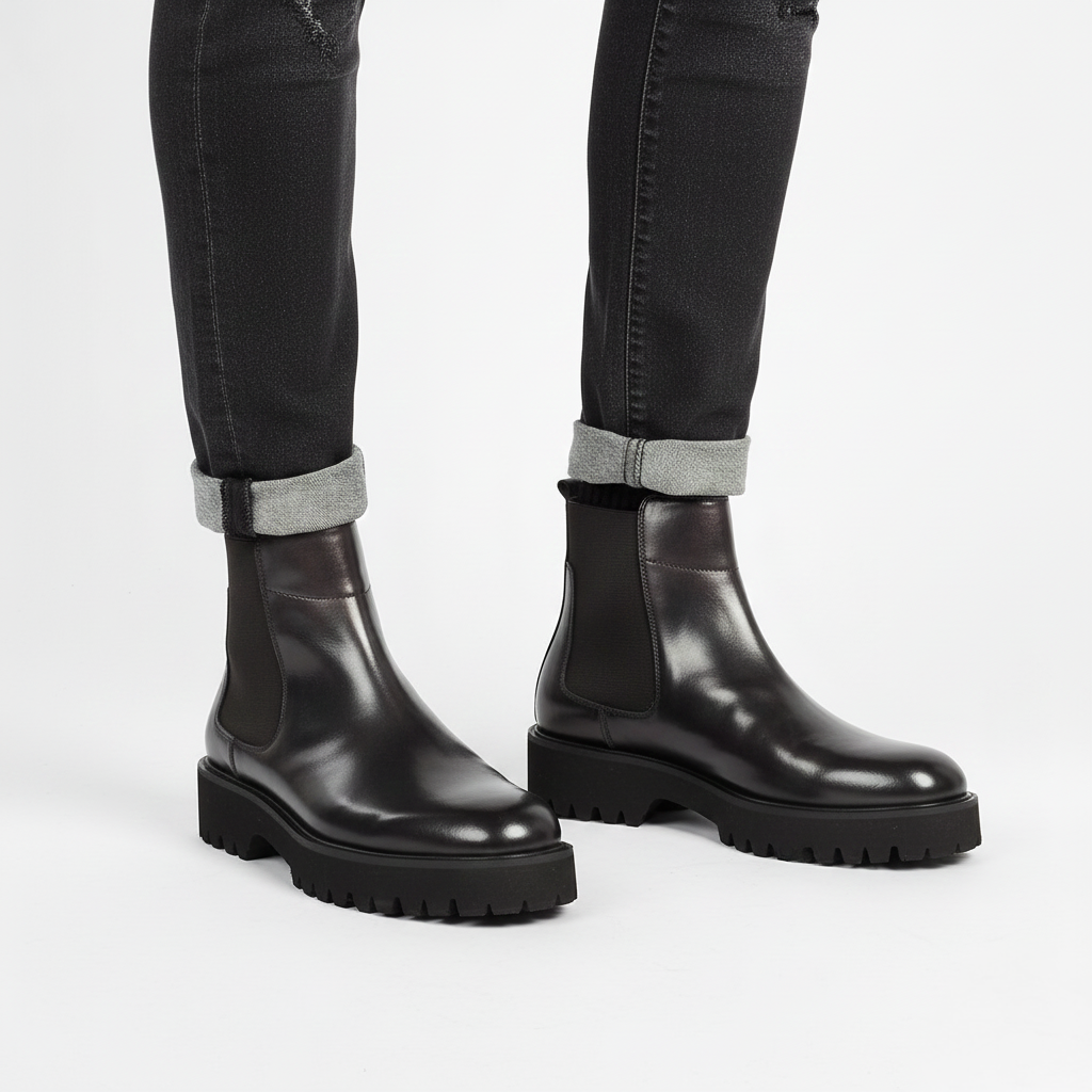 Scarpa Uomo con Rialzo Interno Stile Elegante Quotidiano