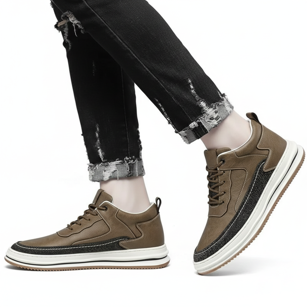 Sneaker Uomo con Rialzo Interno Comfort Stile Italiano
