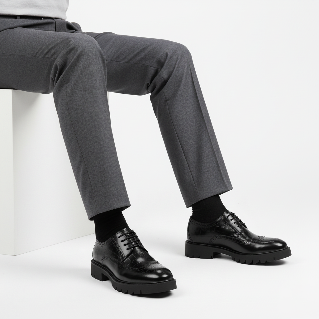 Scarpa con Rialzo Invisibile Vestibilità Ergonomica Uomo
