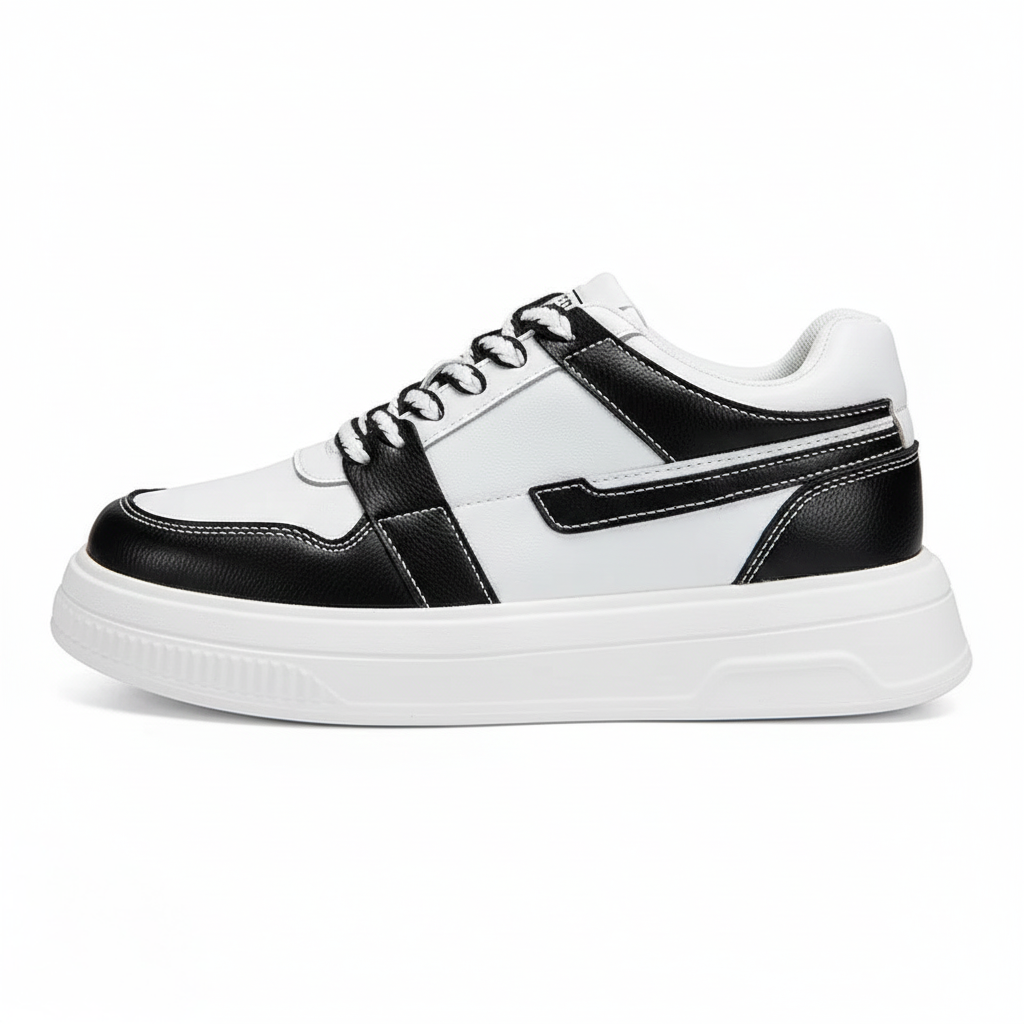 Sneakers Uomo con Rialzo Interno e Dettagli Comfort
