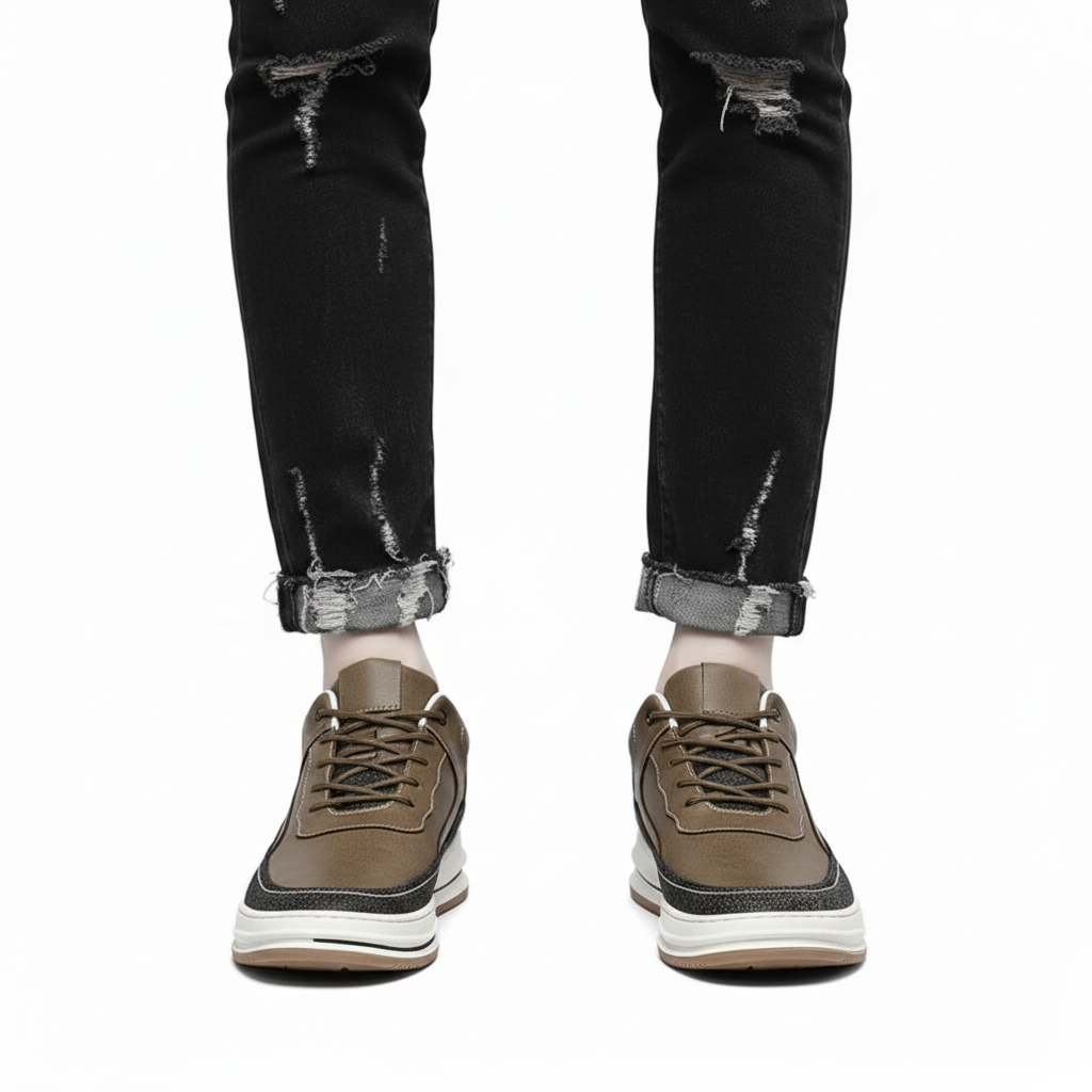Sneaker Uomo con Rialzo Interno Comfort Stile Italiano
