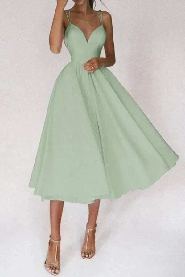 Abito Midi Donna Raffinato Elegante Taglio Dritto