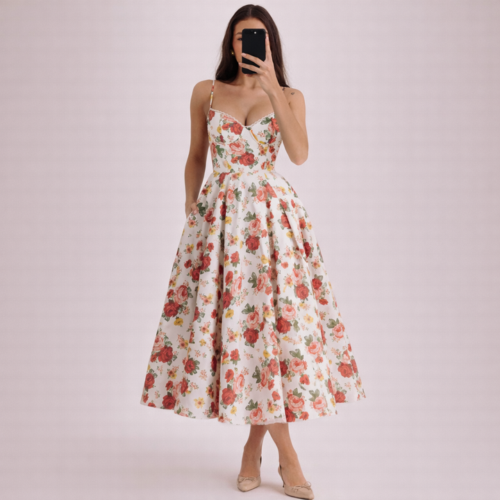Valeria | Abito Midi Donna con Corsetto Strutturato e Vestibilità Valorizzante 3