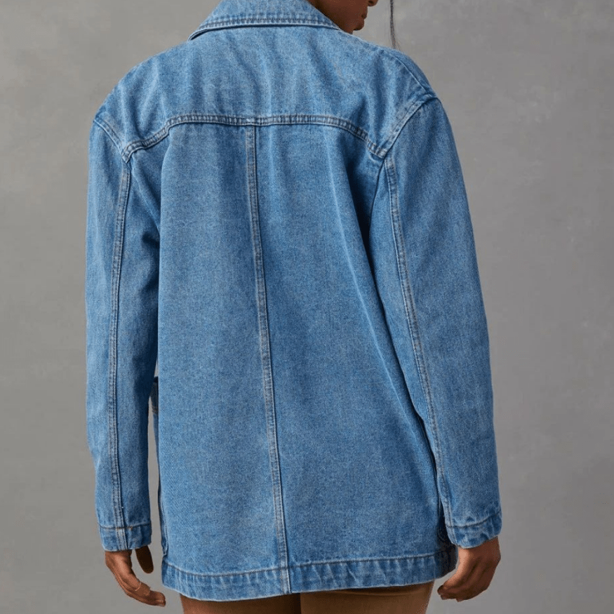 Giacca Donna in Denim Casual Vestibilità Regular
