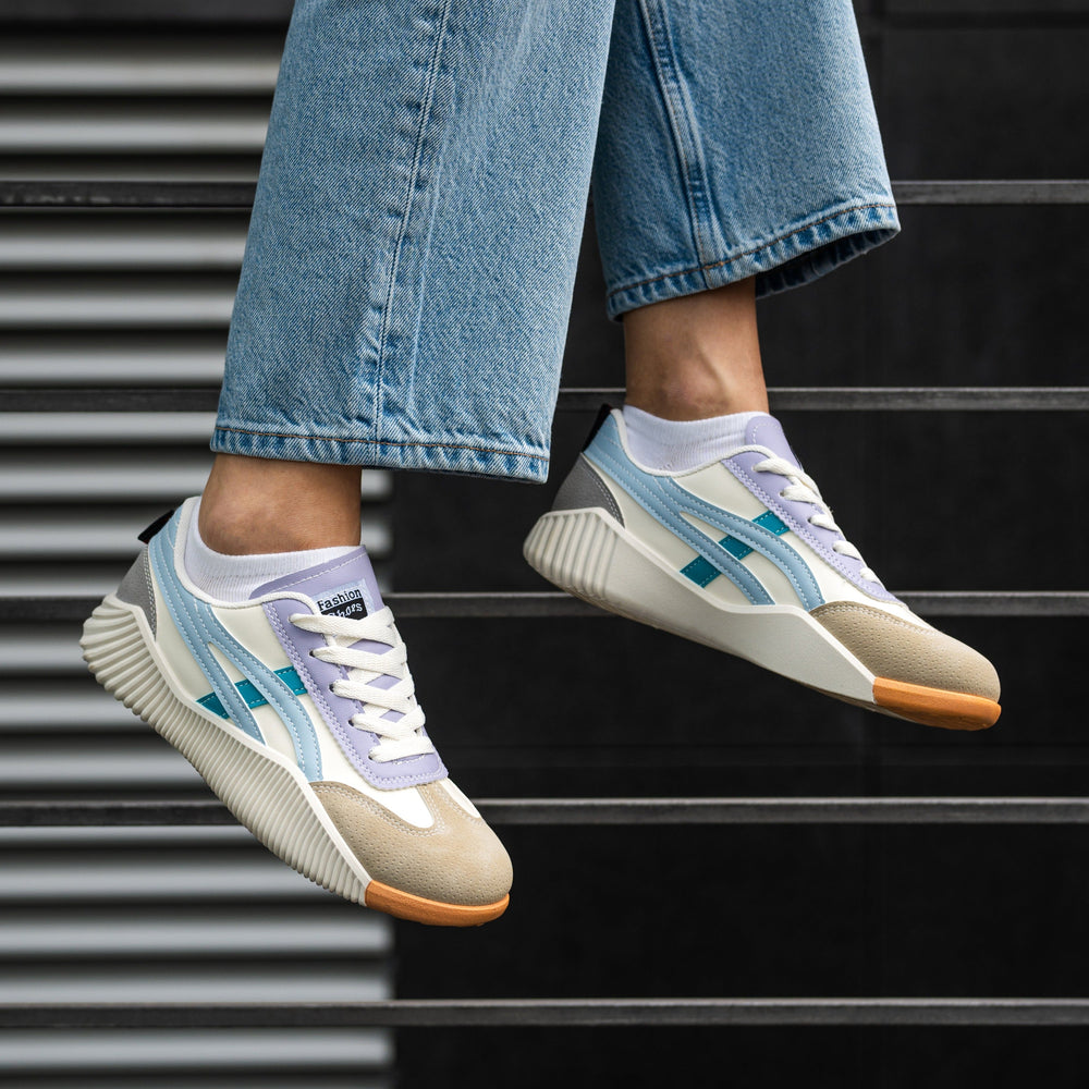 Veloria | Scarpe Comode Per Camminare Bianco Blu