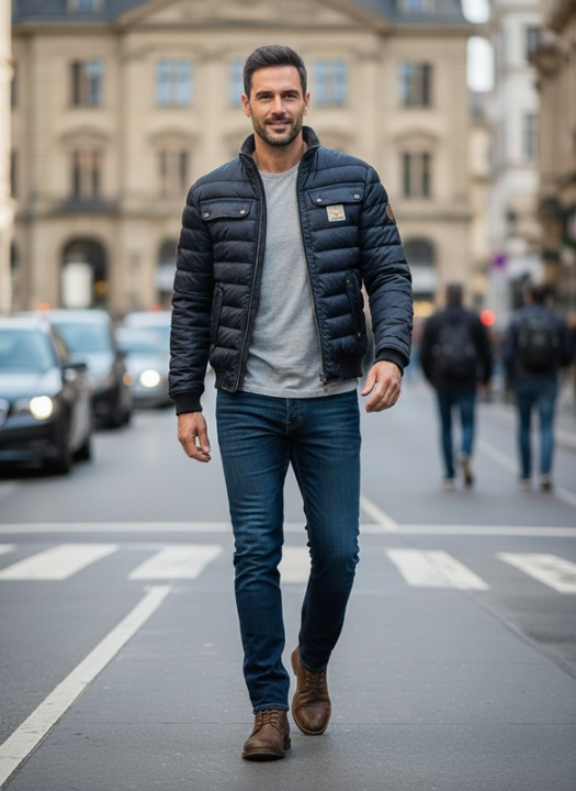 Giacca Invernale Uomo Imbottita Elegante Slim Fit - Vesarelli