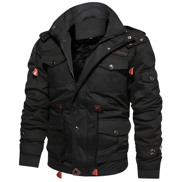 Vento | Giacca Militare Uomo con Cappuccio e Tasche Multiple 5