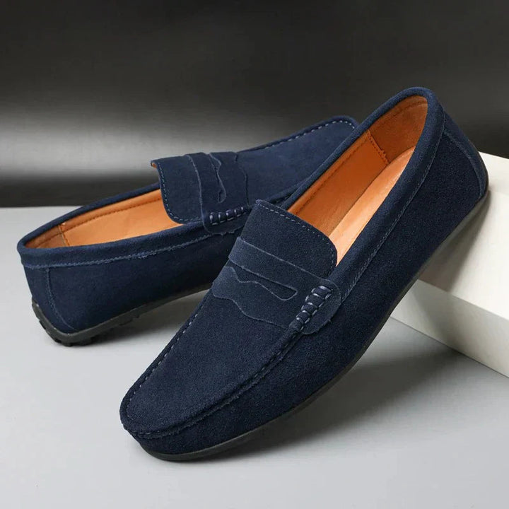 Mocassini Uomo Pelle Scamosciata Casual - Vesarelli