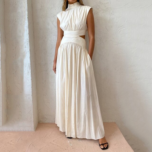Abito Maxi Donna Collo Dolcevita Elegante