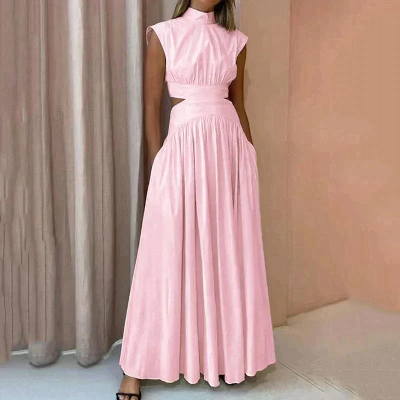 Abito Maxi Donna Collo Dolcevita Elegante - Vesarelli
