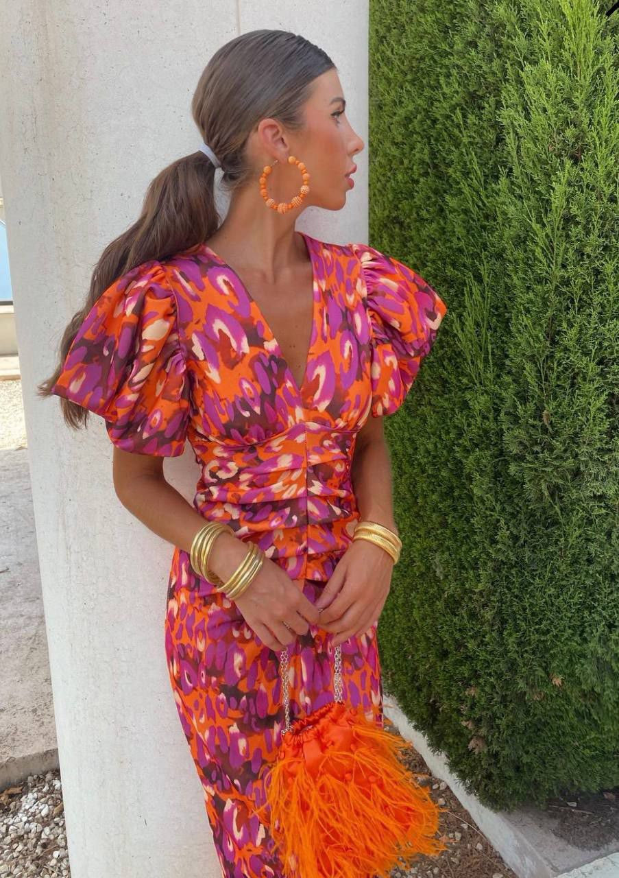 Abito Elegante Donna Vita Drappeggiata Scollo Sagomato - Vesarelli
