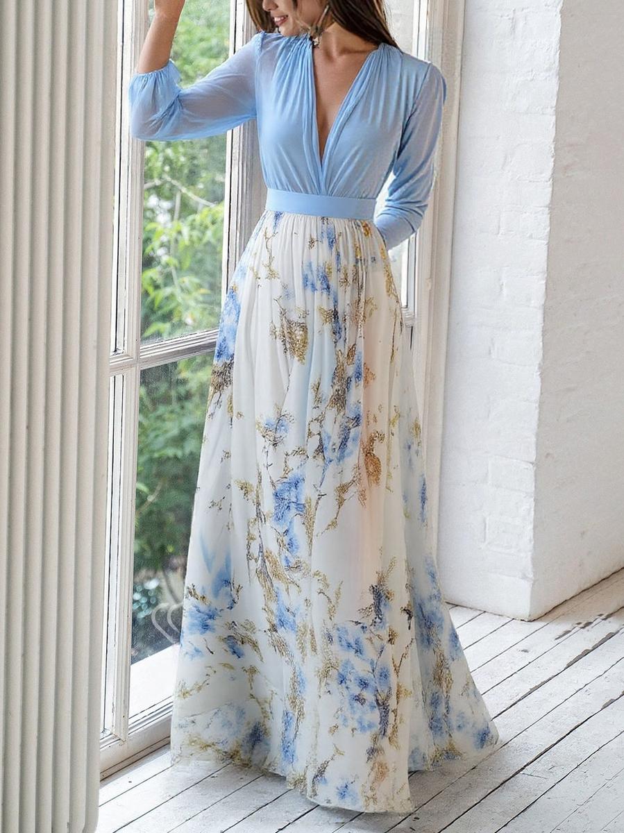 Vestito lungo Donna | Stampa floreale & Gonna fluida che slancia