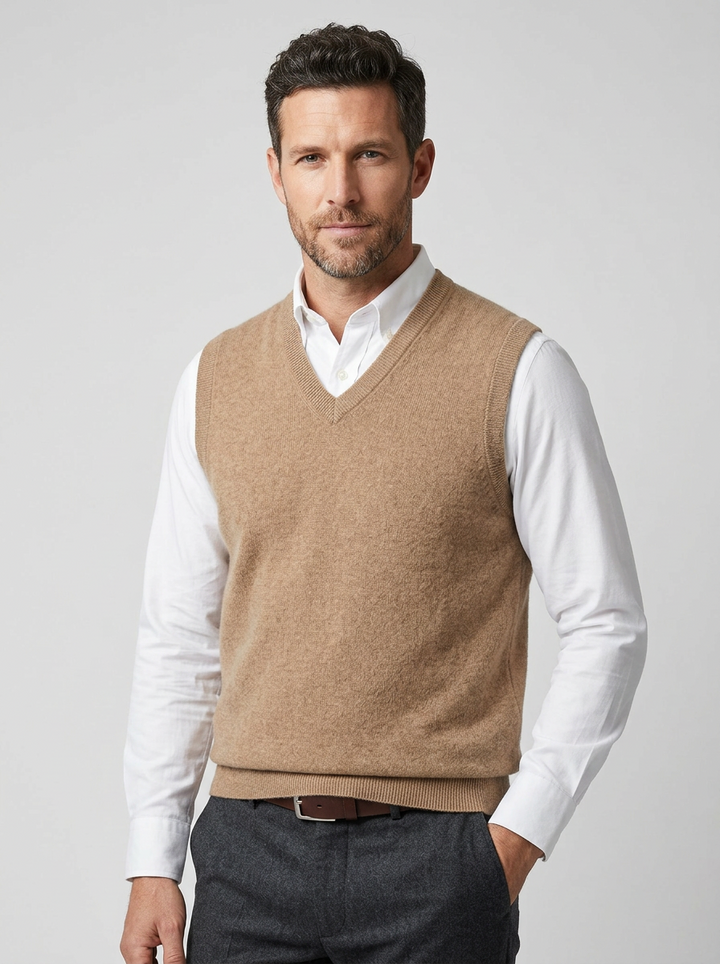 Vesto | Gilet Uomo Scollo a V Maglia Slim Fit Senza Maniche 1