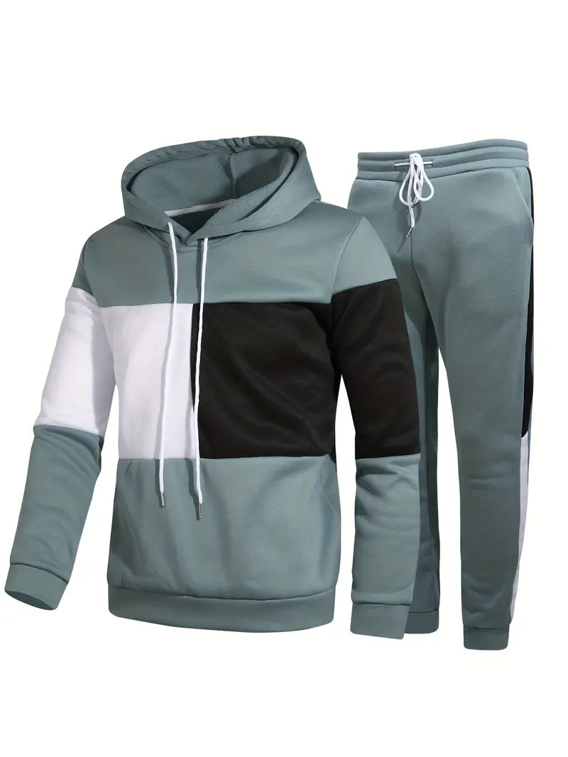 Set Uomo Felpa con Cappuccio e Maglia Coordinata Stile Moderno - Vesarelli
