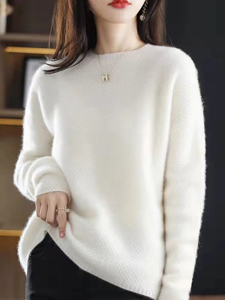 Virelle | Morbido Maglione Lana Merino Bianco