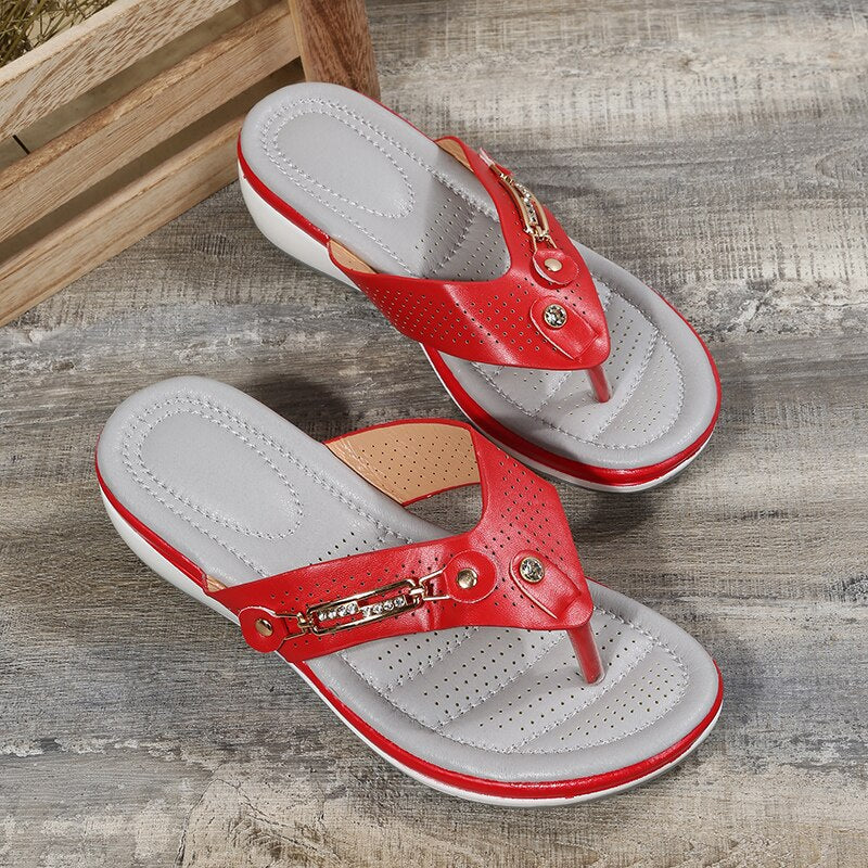 Infradito Donna Comode Tacco Basso Leggere Casual