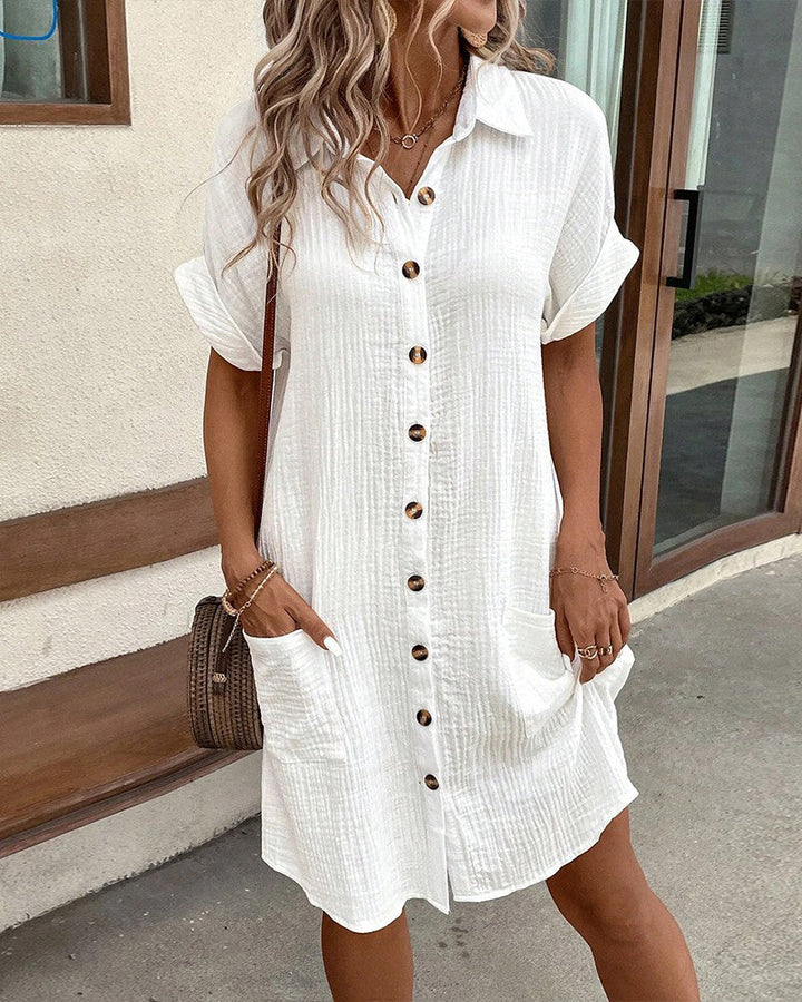 Vestito Camicia Donna Casual Morbido Confortevole - Vesarelli