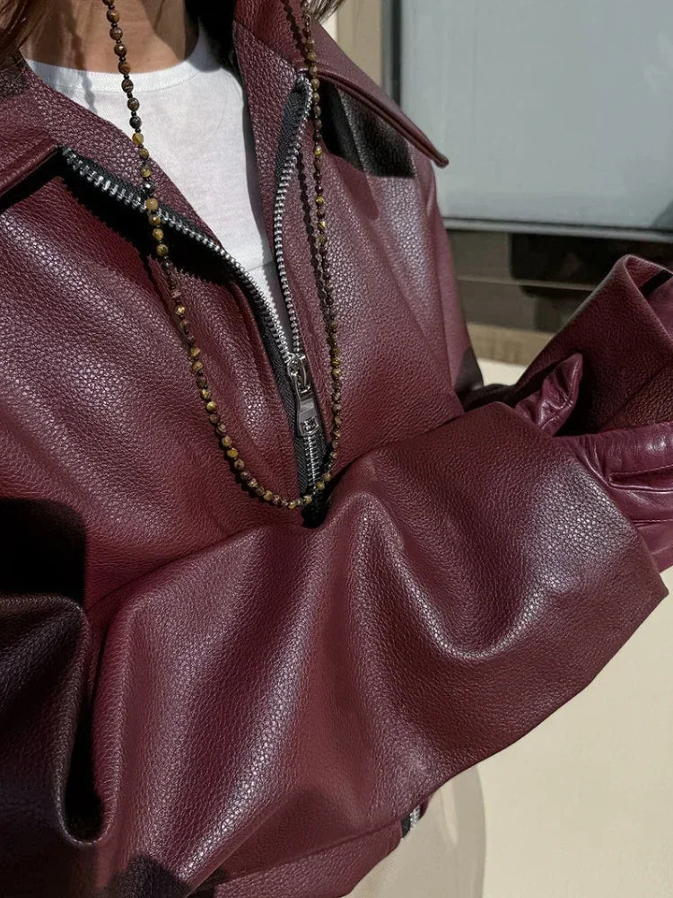 Giacca Uomo in Ecopelle Stile Classico Elegante