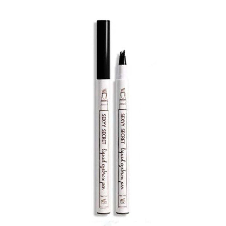 Penna per sopracciglia liquida nera Sexy Secret, punta a pettine, trucco preciso, lunga durata, ideale per definire e riempire le sopracciglia.