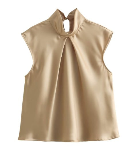 Camicetta Donna in Raso Manica Lunga Elegante - Vesarelli