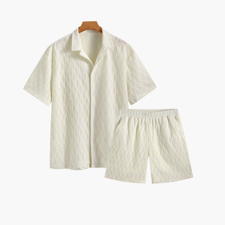 Completo Uomo Camicia e Shorts Cotone Estivo Casual