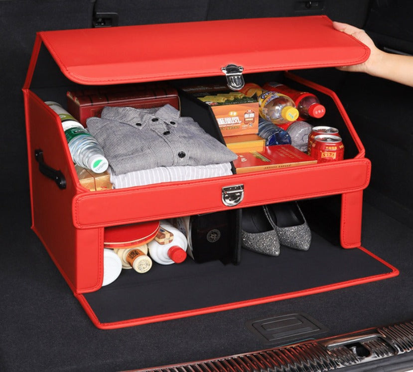 Organizer Auto Portaoggetti in Pelle Multifunzionale Rigido - Vesarelli